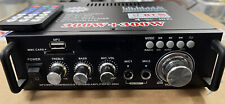 600W 12V/110 Mini 2CANALES LCD Retroiluminación Audio Amplificador BT FM Radio probada, usado segunda mano  Embacar hacia Argentina