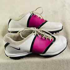 Zapatos de golf Nike Air para mujer 8 blancos rosa con cordones con punta zapatos deportivos deportivos segunda mano  Embacar hacia Argentina