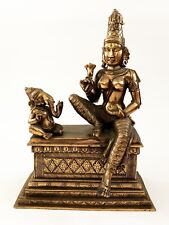 BABY GANESHA PARVATI 25 LBS BRASS SCULPTURE STATUE HINDU GOD GODDESS DEITY INDIA for sale  Shipping to Canada