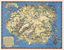 Kauai map historical for sale  Clarkston