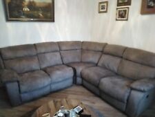 Seater grey leather for sale  BOOTLE