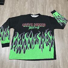 Camiseta Grave Digger XL Vintage Anos 90 00 Chamas Monster Truck Corrida Corrida Y2k comprar usado  Enviando para Brazil