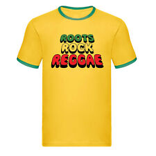 Camiseta ROOTS ROCK REGGAE - Rasta Bob Marley Jamaica Rastafari - Tamanhos P-XXL, usado comprar usado  Enviando para Brazil