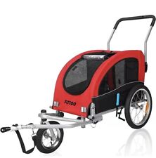 FITTOO Dog Cat Bike Trailer Pram Foldable  Pet Bicycle Trailer Medium 2-in-1 for sale  Shipping to South Africa