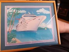 framed cruise ship print for sale  Ivins