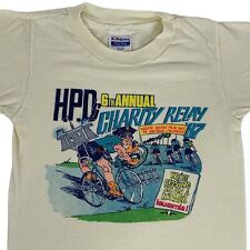 Camiseta Houston Police Bike Relay Youth Vintage Anos 80 HPD Marfim Infantil Pequena 6-8, usado comprar usado  Enviando para Brazil