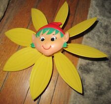 Vintage ARTLINE 1992 Flower w/ * ELF *  Center  LAWN  STAKE / SPINNER / PINWHEEL for sale  Shipping to South Africa
