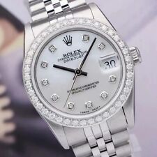 Reloj mecánico genuino para mujer 31 mm acero Oyster diamante 2236 usado Rolex segunda mano  Embacar hacia Argentina