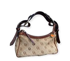 Bolso de mano pequeño espacioso para mujer Dooney & Bourke combinación de cuero de tela beige segunda mano  Embacar hacia Argentina