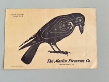 Vintage The Marlin Firearms Co. Paper Shooting Target No. 4 Mehmert Crow Bird, used for sale  Shipping to South Africa