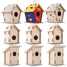 15 kits de casa de pássaros faça você mesmo para crianças construírem kits de madeira para casa de pássaros para pintura infantil, usado comprar usado  Enviando para Brazil