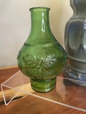 Botella extintora de incendios de vidrio verde vintage Wheaton con patrón de acebo segunda mano  Embacar hacia Mexico