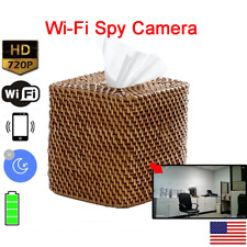 Used, 1080P HD WiFi IP Wicker Tissue Box Home Security Nanny Camera Video Recorder for sale  Shipping to South Africa