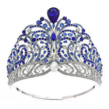 Tiara de cristal 11 cm de altura coroa casamento rainha princesa formatura ajustável 13 cores comprar usado  Enviando para Brazil