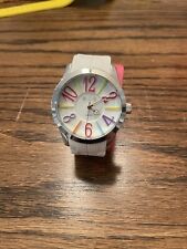 Relógio feminino Crayo números brancos e coloridos com data e pulseira branca comprar usado  Enviando para Brazil