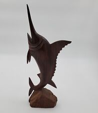 Estátua escultura náutica vintage esculpida à mão Ironwood Sailfish Swordfish 12"  comprar usado  Enviando para Brazil