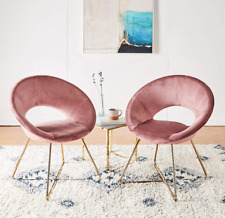 chairs 2 velvet pink for sale  Brooklyn