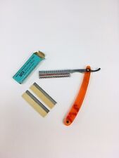 Navalha modeladora de cabelo vintage WECK laranja Lucite com 2 novas lâminas comprar usado  Enviando para Brazil