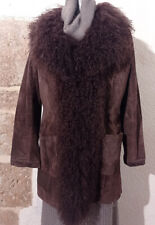 Manteau vintage daim d'occasion  Beaumont-de-Lomagne