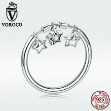 Berloque estrela prata esterlina 925 Voroco menina europeia anel dedo joia tamanho 6-8, usado comprar usado  Enviando para Brazil