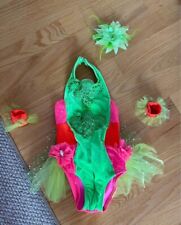 Neon Applique/Embellished Jazz Child Dance Costume - Size Small for sale  Shipping to South Africa