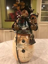 Used, AM Creations - Large 23" - Tin Snowman Figure - Primitive - Christmas Holiday  for sale  Troy