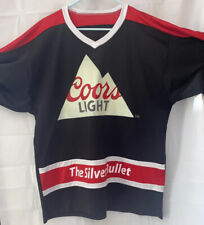 Logotipo masculino Coors cerveja leve manga longa preto vermelho cinza montanhas rochosas tamanho G comprar usado  Enviando para Brazil