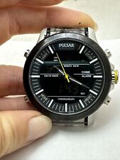 Relógio Pulsar masculino PW6001 preto cronógrafo digital/analógico SEM PULSEIRA-H11 comprar usado  Enviando para Brazil