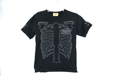 VANSON Cottons Mens Medium (Small) Black Shirt Patch Skeleton Embroider Leather for sale  Shipping to South Africa