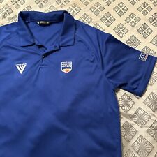 Camisa polo masculina manga curta azul golfe tamanho médio Houston Open comprar usado  Enviando para Brazil