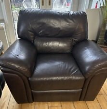 Brown leather armchair for sale  HUDDERSFIELD
