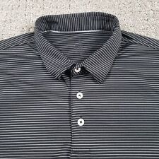 Camisa polo masculina JOHNNIE O grande preta desempenho golfe listrada manga curta comprar usado  Enviando para Brazil