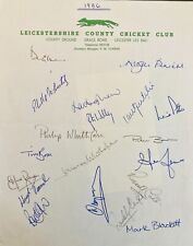 Cricket leicestershire autogra for sale  BUSHEY