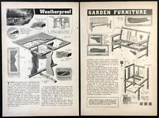 Móveis de jardim ingleses teca 1985 HowTo Build PLANS cadeira banco mesa comprar usado  Enviando para Brazil