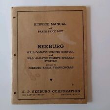 Vintage seeburg service for sale  Marshfield