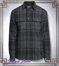 Camisa masculina Ralph Lauren xadrez cinza Glen lã cashmere Cooper etiqueta roxa M comprar usado  Enviando para Brazil