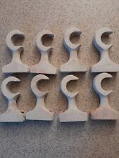 8 Vintage Wooden Curtain rod brackets , used for sale  Shipping to South Africa