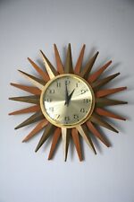 retro sunburst clock for sale  BRISTOL