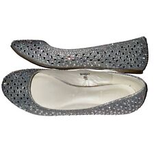 Sapatos femininos David’s Bridals strass parte inferior plana tamanho 8, baba 1 comprar usado  Enviando para Brazil