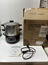 Secura Stainless Steel 2-Tier Food Steamer Electric Model DZG-D80A1 Used Once for sale  Shipping to South Africa