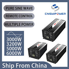 12v/24v/48v dc to 240v ac 3000w/3200w/5000w/6000w pure sine wave inverter, used for sale  Shipping to South Africa