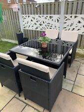 Black rattan seater for sale  DONCASTER