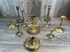 Vtg Lot 13x To 9” Brass Candlestick Holders Various Styles Pairs Wedding Party for sale  Shipping to South Africa