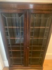 leaded glass bookcase for sale  LONDON