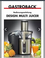 Gastroback multi juicer gebraucht kaufen  Ganderkesee