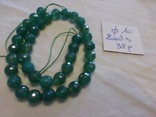 lot de 38 perle  quartz vert  petites facettes diam 10 mm na sprzedaż  Wysyłka do Poland