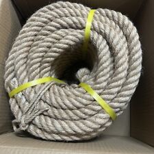 Used, 1" x 100FT Natural Jute Hemp Rope 4 Strand Twisted Manila Cord Rope DIY Craft for sale  Shipping to South Africa
