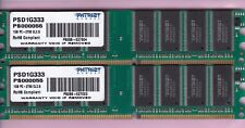 2GB 2x1GB PC-2700 DDR-333 PATRIOT PSD1G333 PC2700 Desktop Memory Kit DDR1 DIMM for sale  Shipping to South Africa