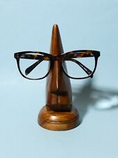 Vintage Wooden Glasses Spectacles EYEGLASS Holder Stand NOVELTY FACE, used for sale  Shipping to South Africa