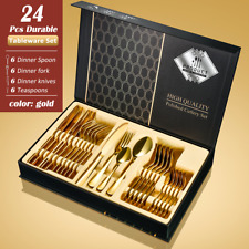 Piece gold cutlery for sale  MANCHESTER